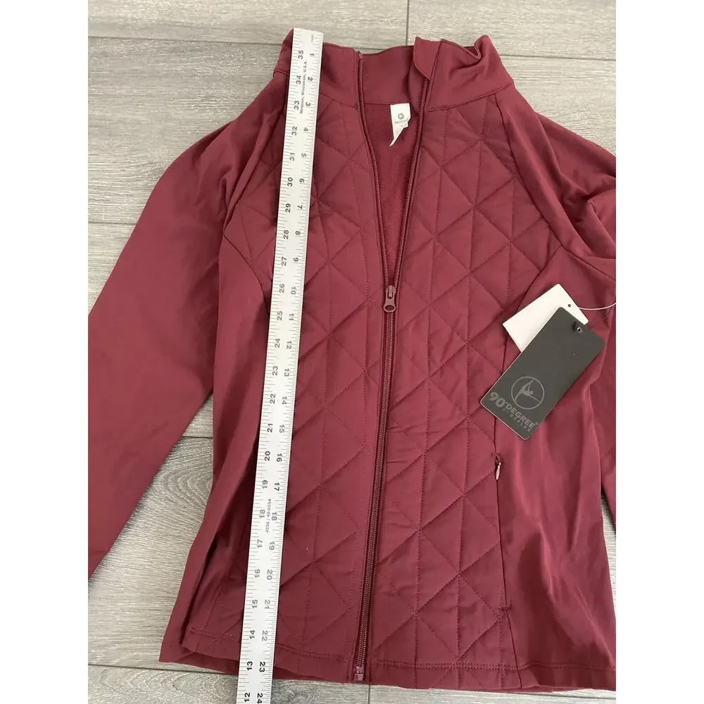90'DEGREE women's demi-season burgundy jacket Size S A001932